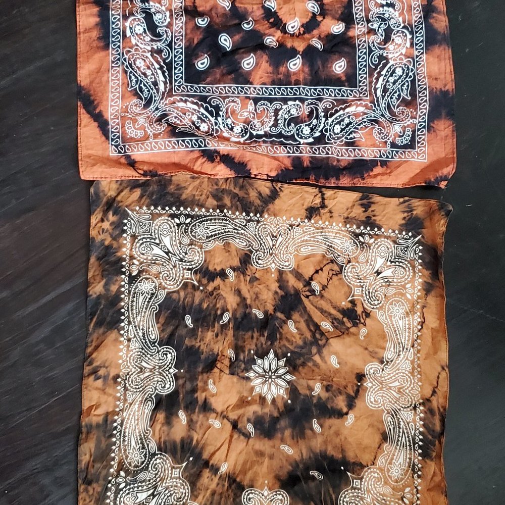tie dye tie-dye bandanas scarf mask bleached